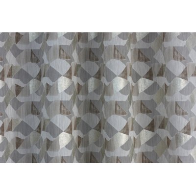 Drapp-arany geometriai mintás függöny
