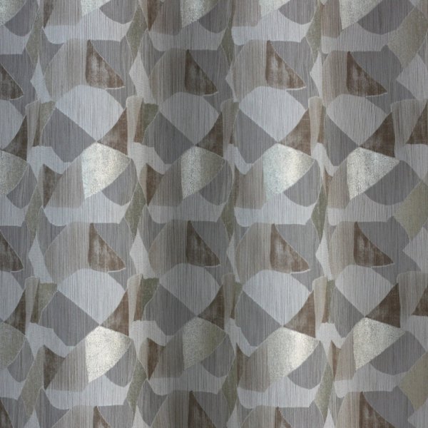Drapp-arany geometriai mintás függöny