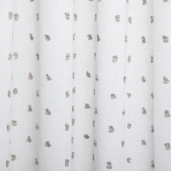 Drapp alapú barna pöttyös függöny