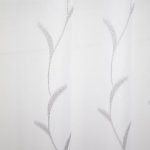 Ezüst leveles sablé függöny