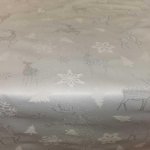 Ezüst szarvasos karácsonyi abrosz