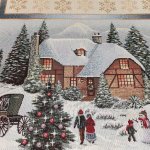 Havas táj mintás asztalközép