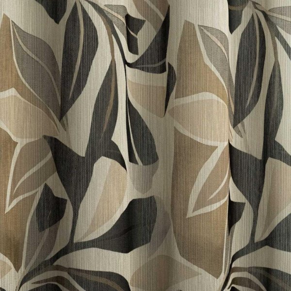 Drapp-barna pálmaleveles függöny