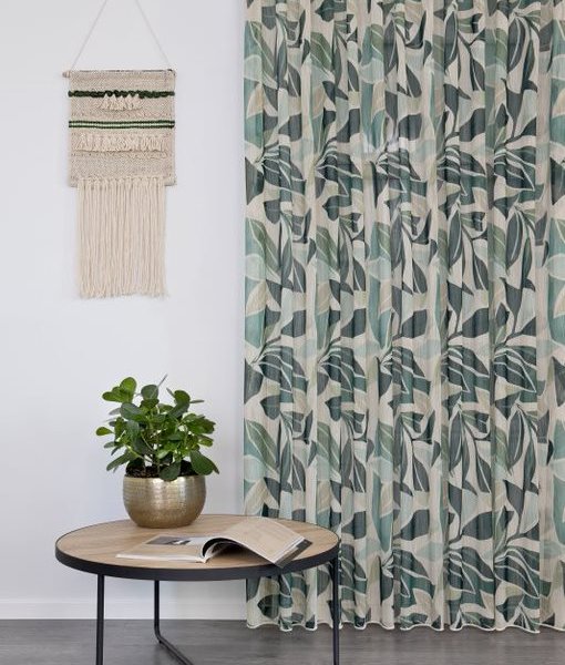 Zöld pálmaleveles függöny