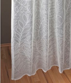 Törtfehér levélmintás jacquard