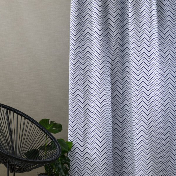 Kék cikkcakk mintás kültéri dekor