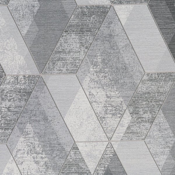 Szürke geometriai mintás dimout