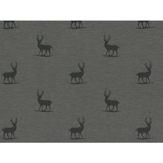 Szarvasmintás sötétszürke dekor