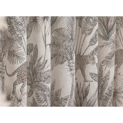 Bézs alapú leopárd mintás függöny