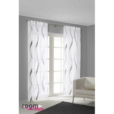 Szürke hullámmintás függöny