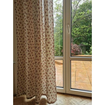 Bordó apró rózsás dekorfüggöny