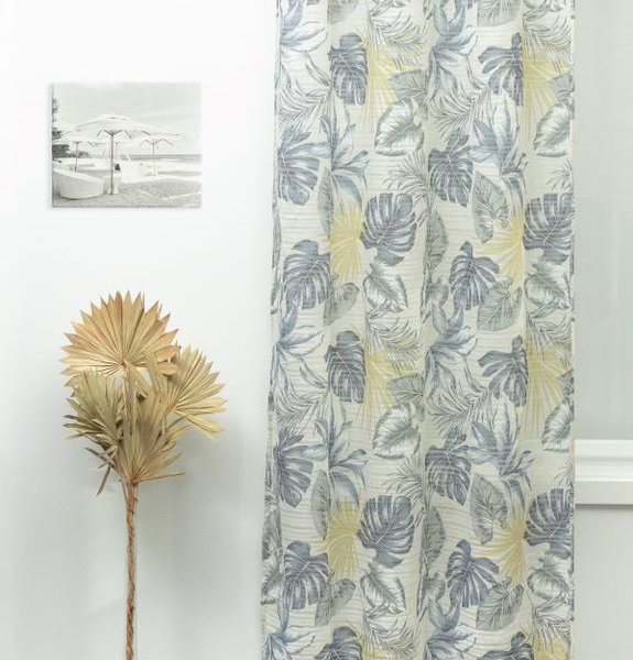 Kék leveles függöny