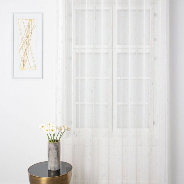 Arany beszövésű csíkos függöny