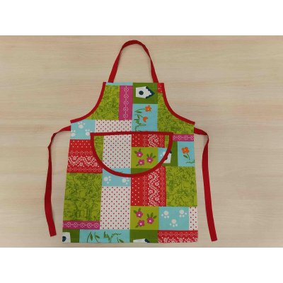 Színes virágos kislány kötény