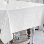 Fehér virágos ünnepi viaszosvászon