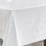 Fehér virágos ünnepi viaszosvászon