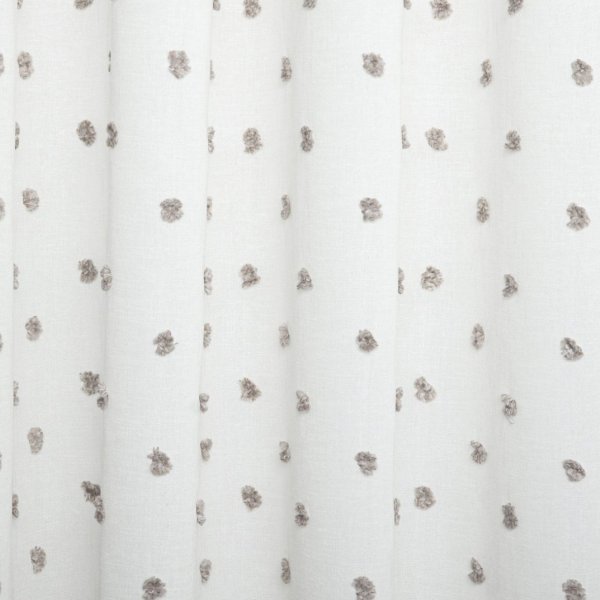 Bézs alapú barna pöttyös függöny