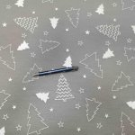 Szürke alapú ezüst fenyős abrosz
