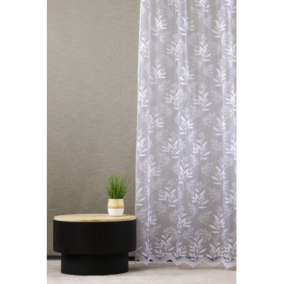 Fehér leveles jacquard függöny 280cm