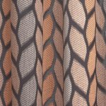 Tüll alapú tégla leveles függöny