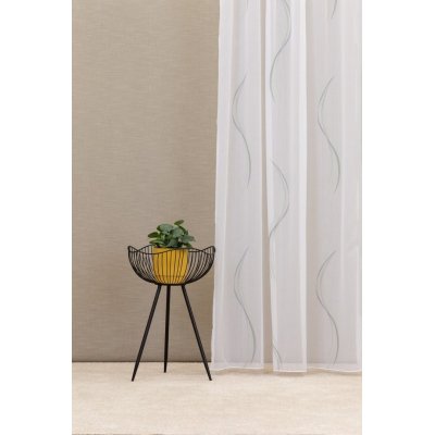 Olíva hullámmintás függöny