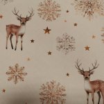 Őzikés vízlepergető karácsonyi abrosz