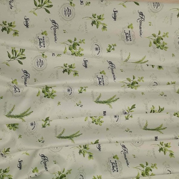 Zöld fűszernövényes dekor