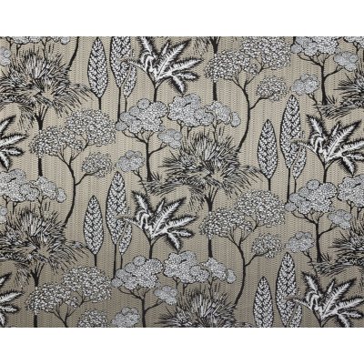 Fekete szövött virágos dekor