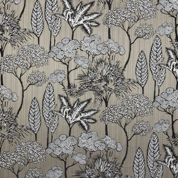 Fekete szövött virágos dekor