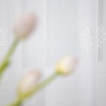 Fehér fákkal szőtt voál függöny