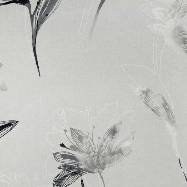 Szürke virágos dimout