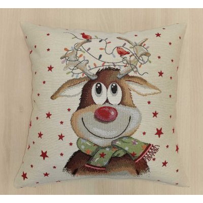 Szarvasos karácsonyi díszpárna