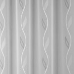 Szürke-fehér levélmintás függöny