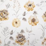 Sárga virágos bársonyos dekor