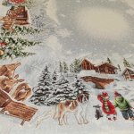 Szarvasos karácsonyi asztalközép