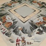 Havas táj mintás asztalközép