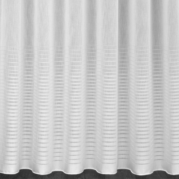 Fehér csíkos lenes hatású függöny