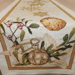 Arany karácsonyfadíszes futó 45x140