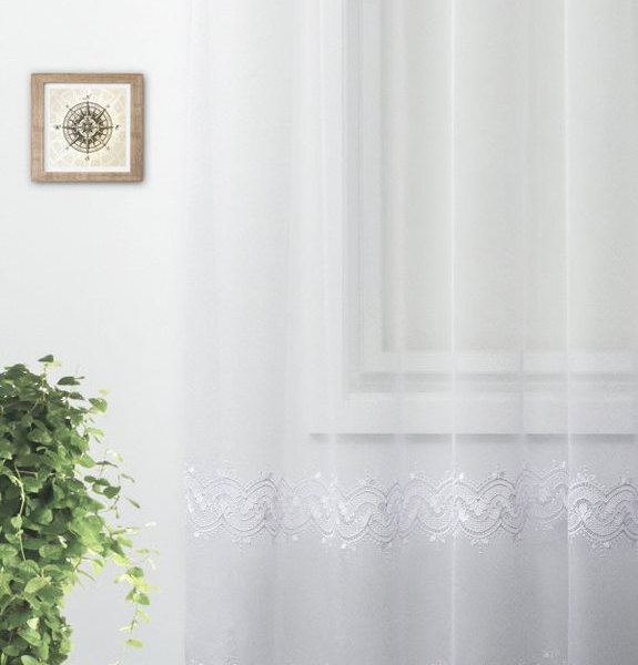 Két soron hímzett virágos sablé