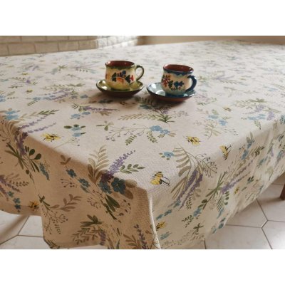 Vadvirágos-méhecskés abrosz