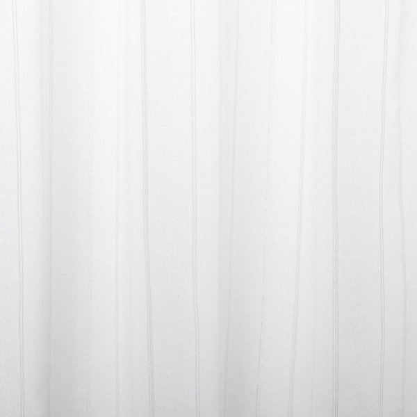 Fehér alapú ezüst csíkos függöny
