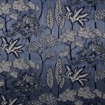 Kék alapú szövött virágos dekor