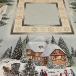 Havas táj mintás asztalközép