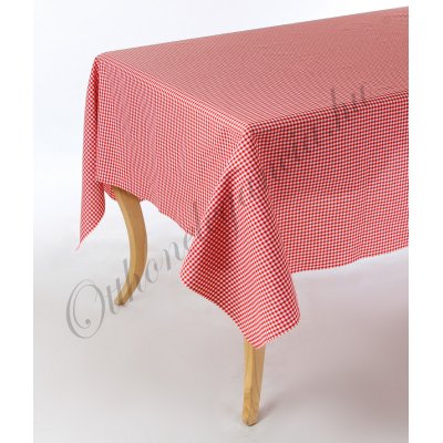 Piros apró kockás abrosz