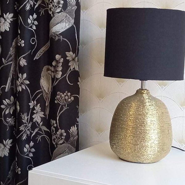 Fekete madaras dekorfüggöny