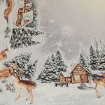 Őzike mintás asztalközép