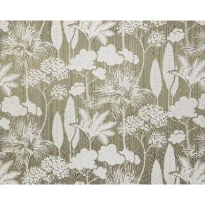 Mohazöld alapú szövött virágos dekor