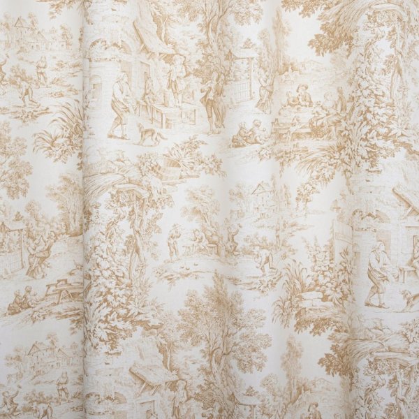 Vintage udvari élet dekor (okker)