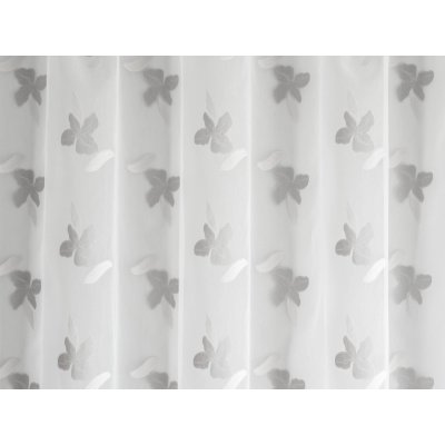 Szürke szövött virágos függöny