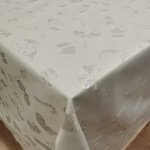 Ezüst hóemberes karácsonyi abrosz